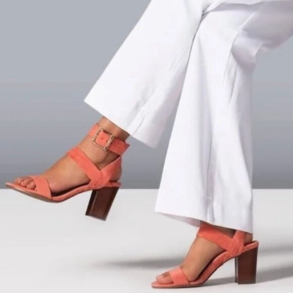 Vionic 8.5 Sofia Coral Block Heeled Sandal Suede - Picture 6 of 12